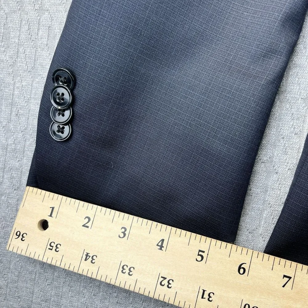 Peter Millar Aqua Nanoluxe Mens (44) formal business blazer navy blue two button